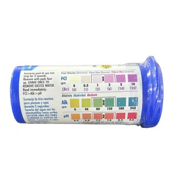 Chlorine/bromine, alkaliteit en ph teststrips - Afbeelding 2