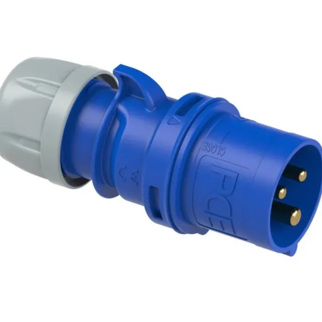 Blauwe CEE-stekker (campingstekker, 230 volt)