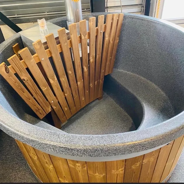 Houten hottub met deksel