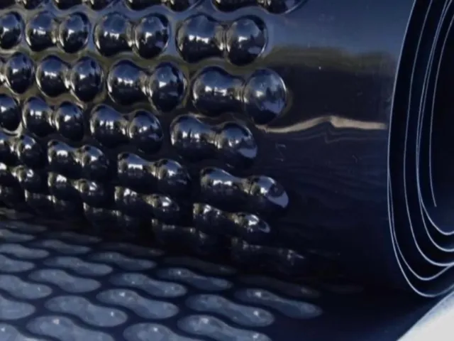 Close-up van een opgerold bellendek