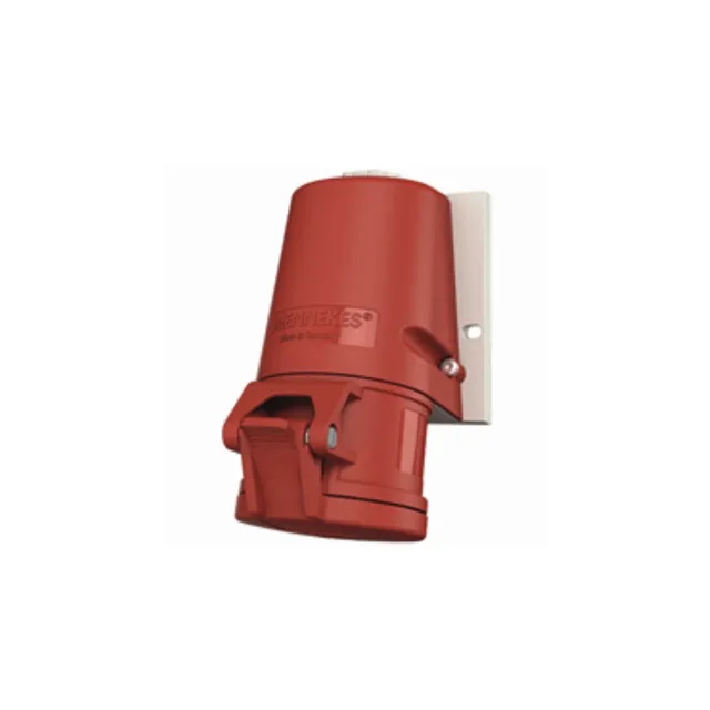 Rode CEE-wandcontactdoos voor krachtstroom (400 volt)